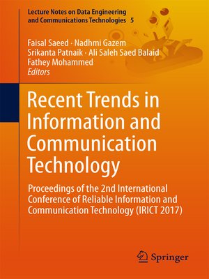 cover image of Recent Trends in Information and Communication Technology